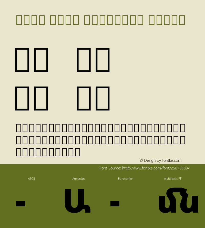 Noto Sans Armenian Black Version 2.040 Font Sample