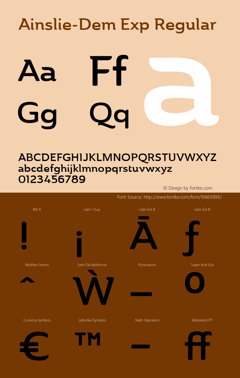 Ainslie-Dem Exp Regular Version 1.000;com.myfonts.easy.insigne.ainslie.ext-demi.wfkit2.version.4cEG Font Sample