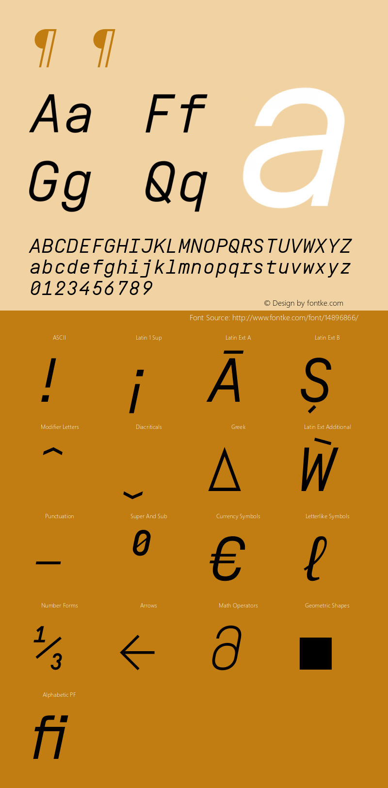 ¶ ¶ 2.003 Font Sample