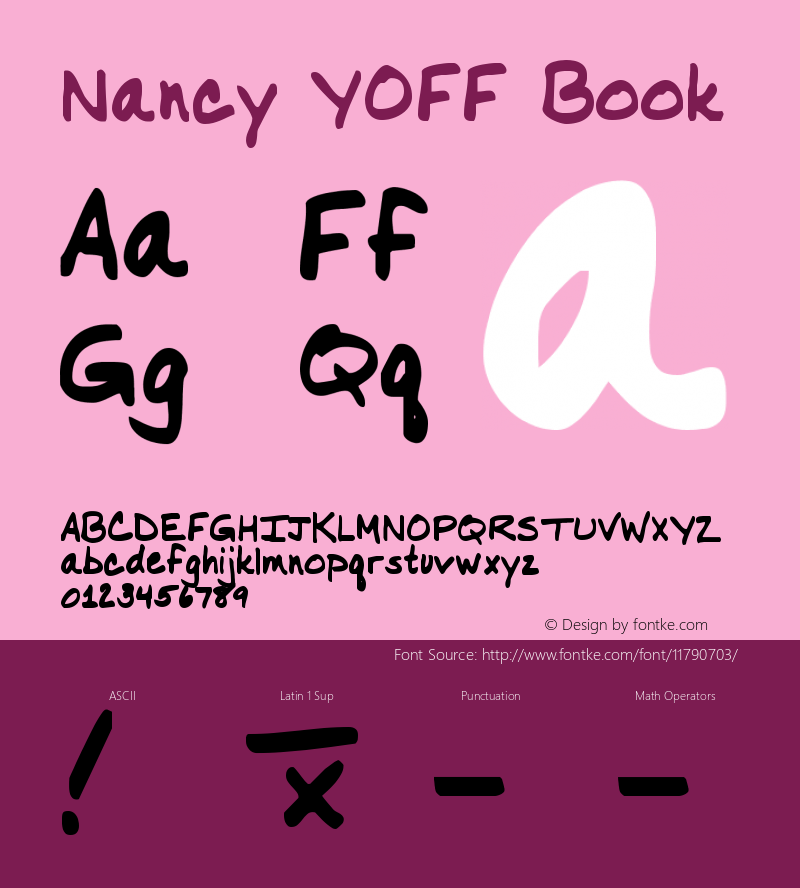 Nancy YOFF Book Version 001.000 Font Sample