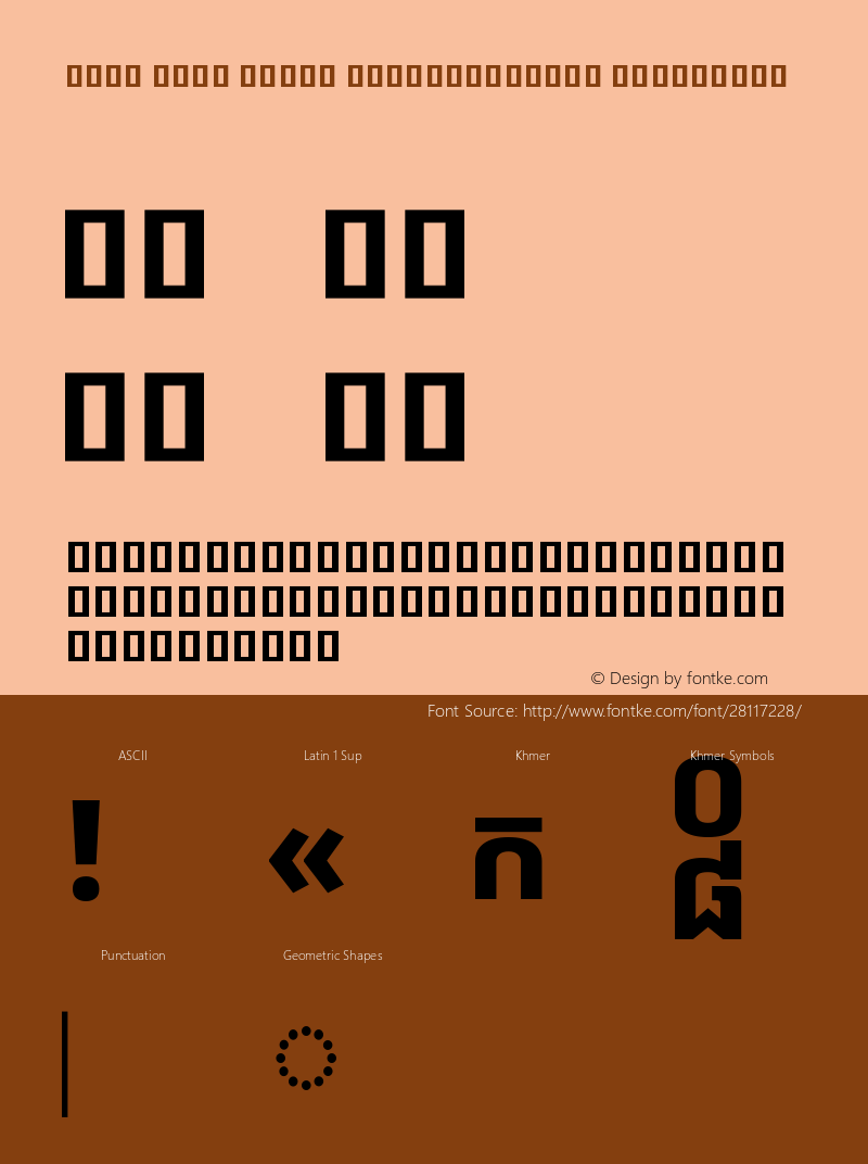 Noto Sans Khmer SemiCondensed ExtraBold Version 2.001 Font Sample