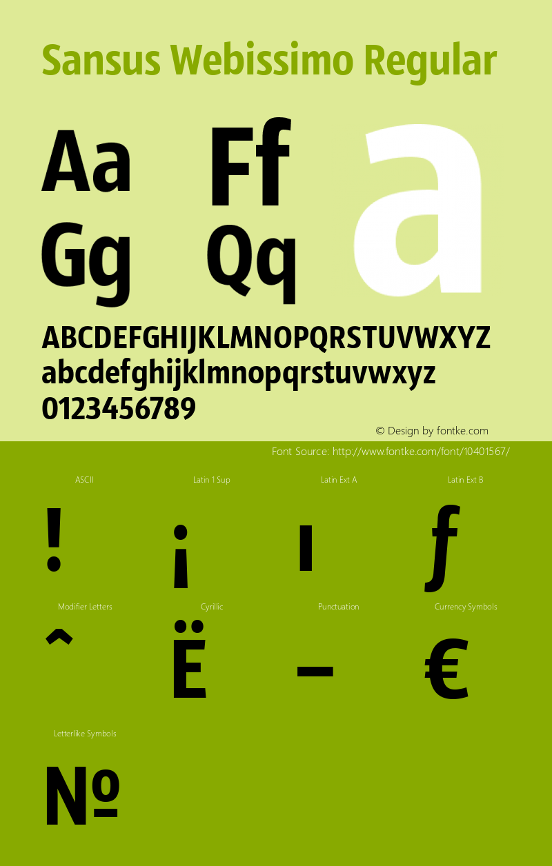 Sansus Webissimo Regular 1.0 Font Sample