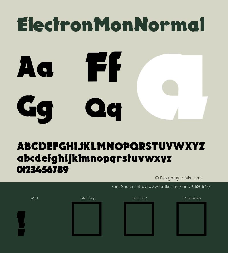 Electron Mon 2.00 Font Sample