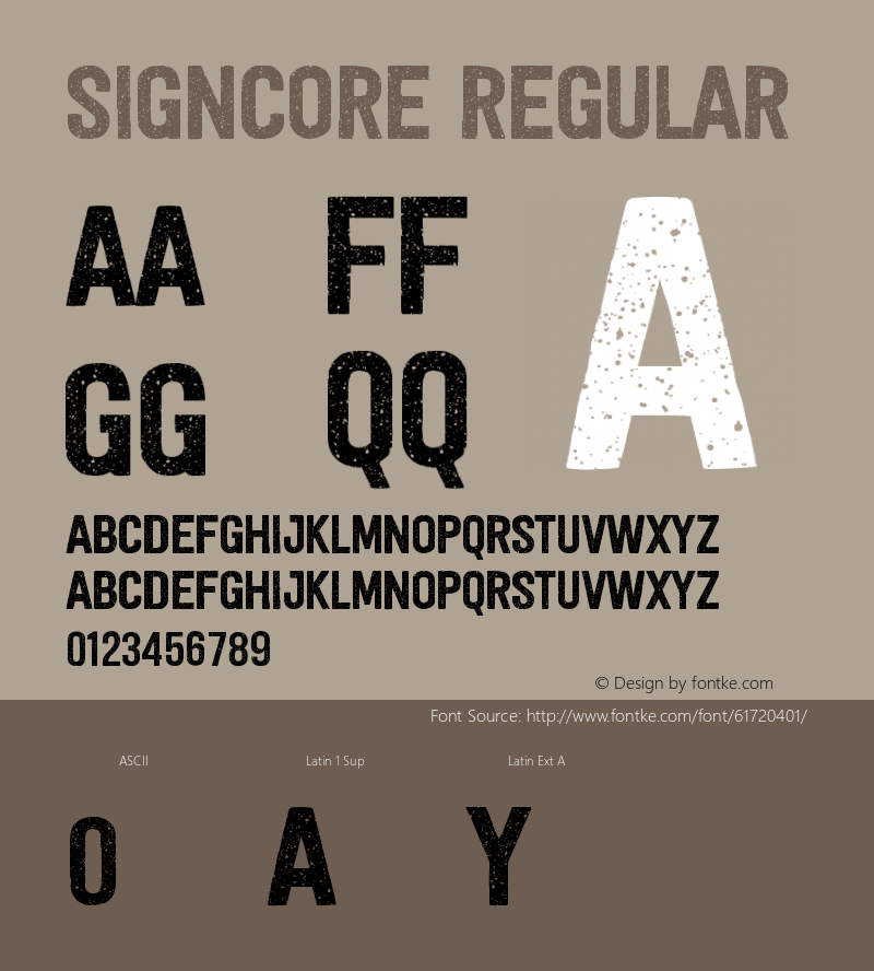 SIGNCORE Version 1.003;Fontself Maker 3.5.1 Font Sample