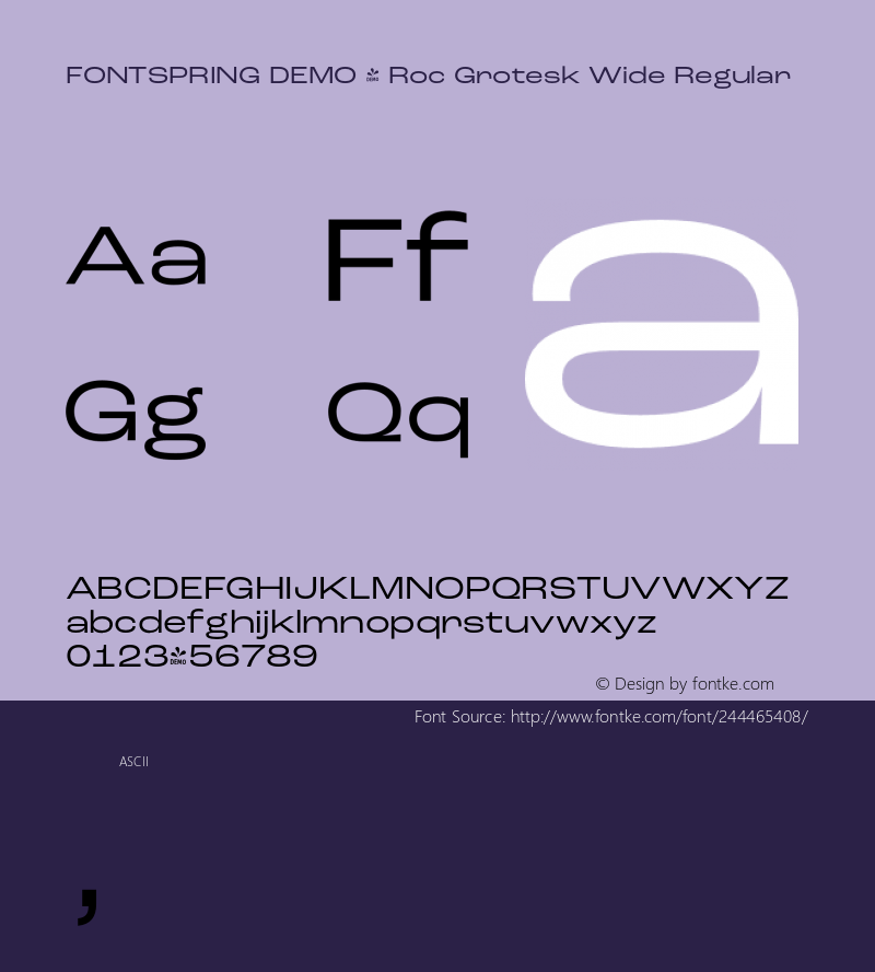 FSP DEMO - Roc Grotesk Wide Regular Version 1.000;PS 001.000;hotconv 1.0.88;makeotf.lib2.5.64775图片样张