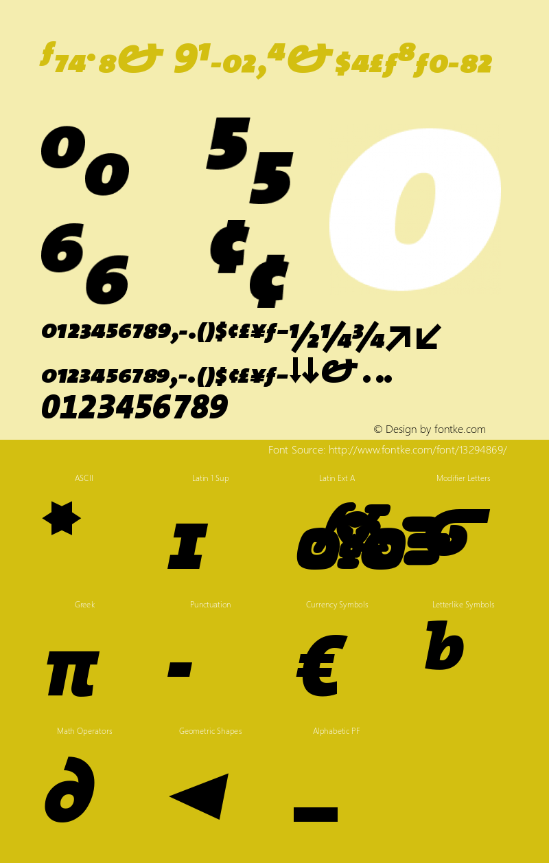 TheMix 9BlackExpertItalic Version 1.0 Font Sample