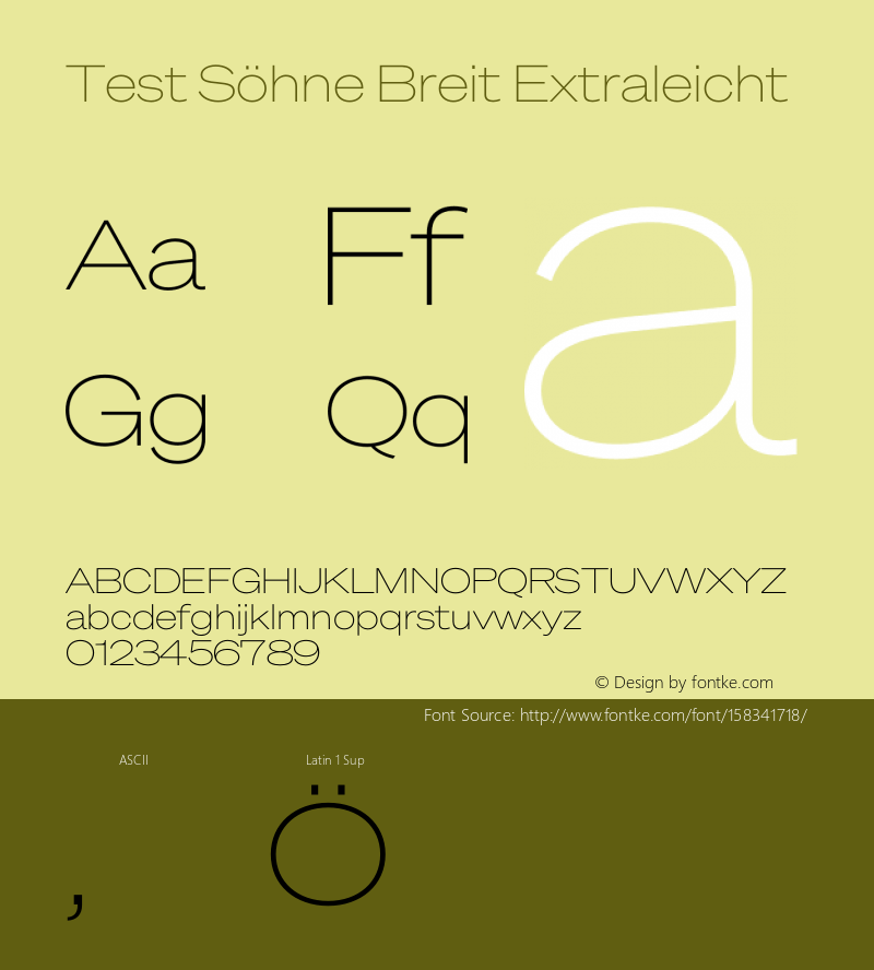 Test Söhne Breit Extraleicht Version 1.108;hotconv 1.0.116;makeotfexe 2.5.65601 Font Sample