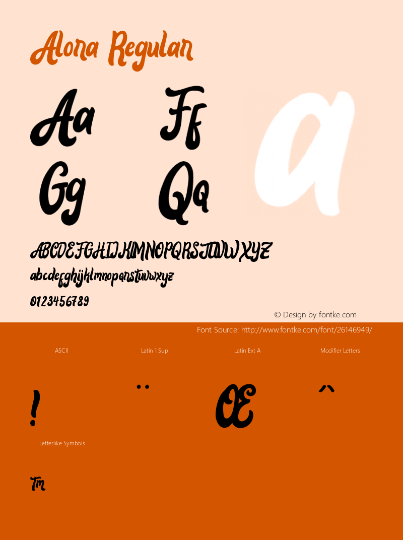 Alora  Font Sample