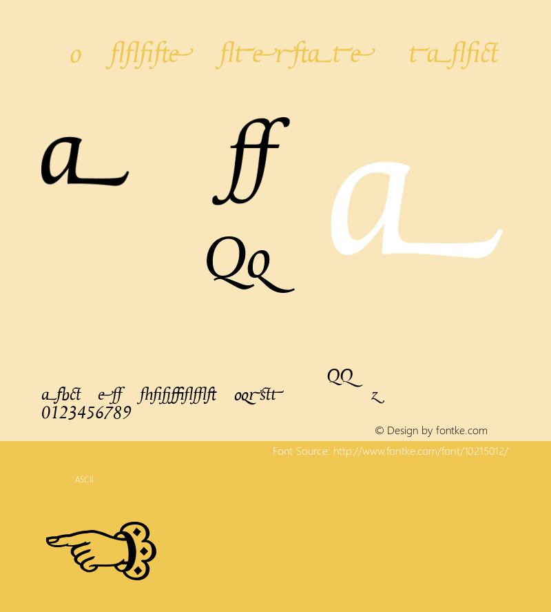 ApollineAlternate Italic Version 1.00 Font Sample