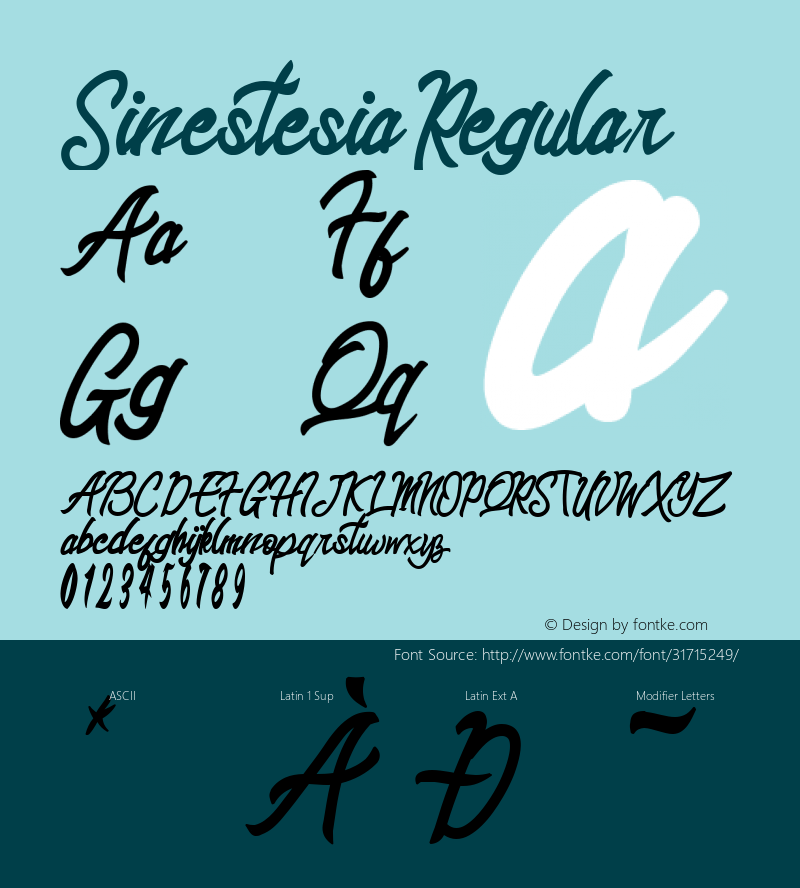 Sinestesia Version 1.000 Arendxstudio Font Sample