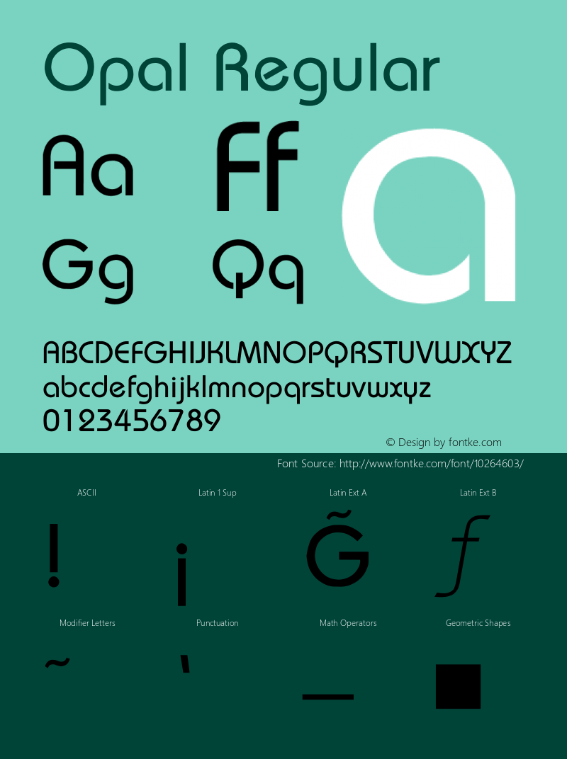 Opal Regular Converted from C:\TRUETYPE\OPAL.TF1 by ALLTYPE Font Sample