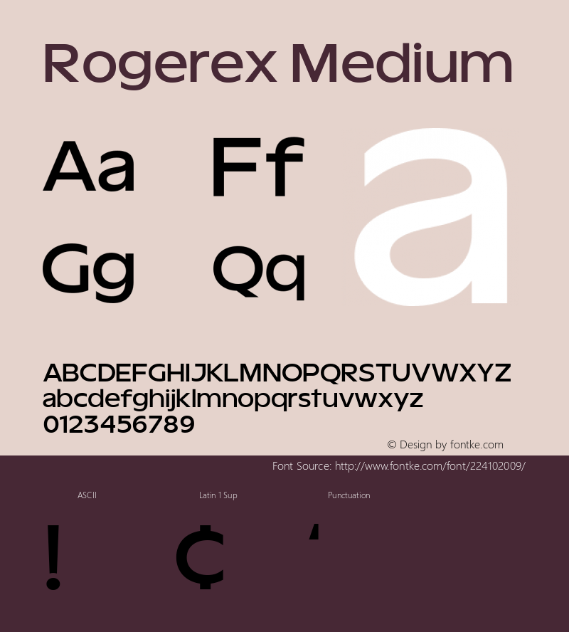 Rogerex Medium Version 1.000图片样张