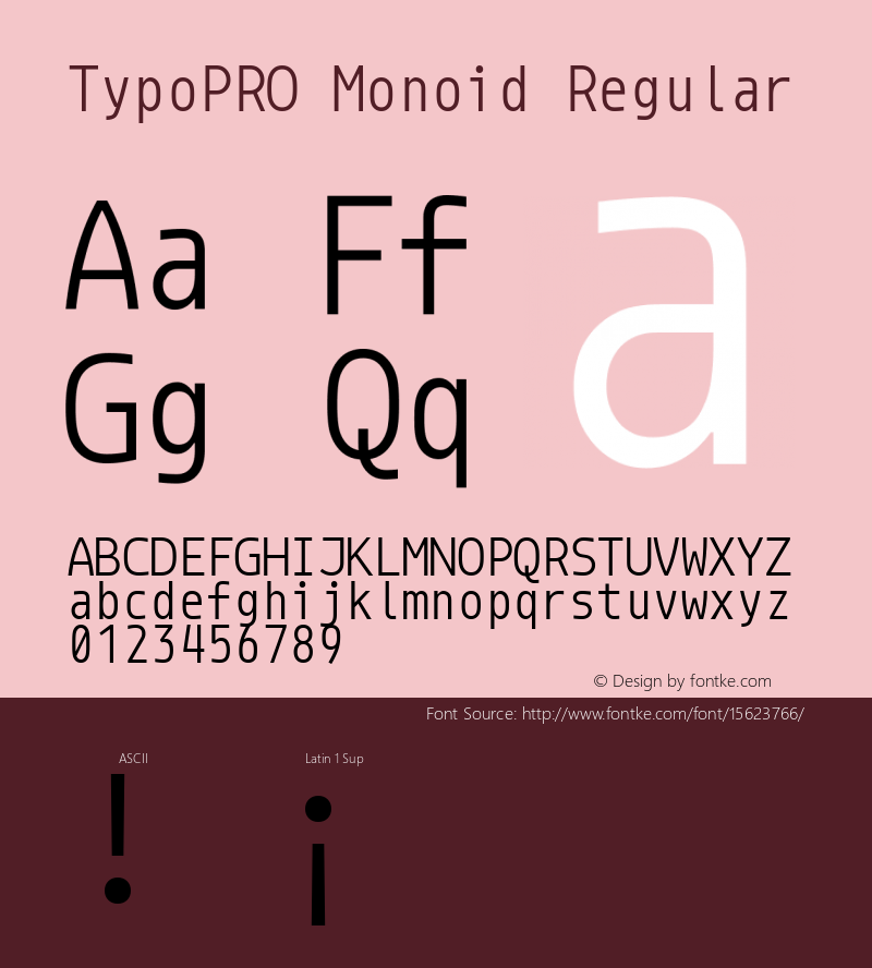 TypoPRO Monoid Regular Version 0.60 Font Sample