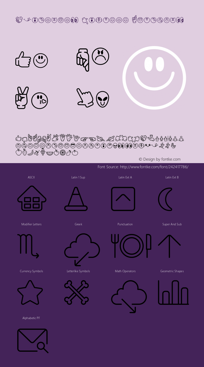 Twogether Rounded Dingbats Version 1.000图片样张