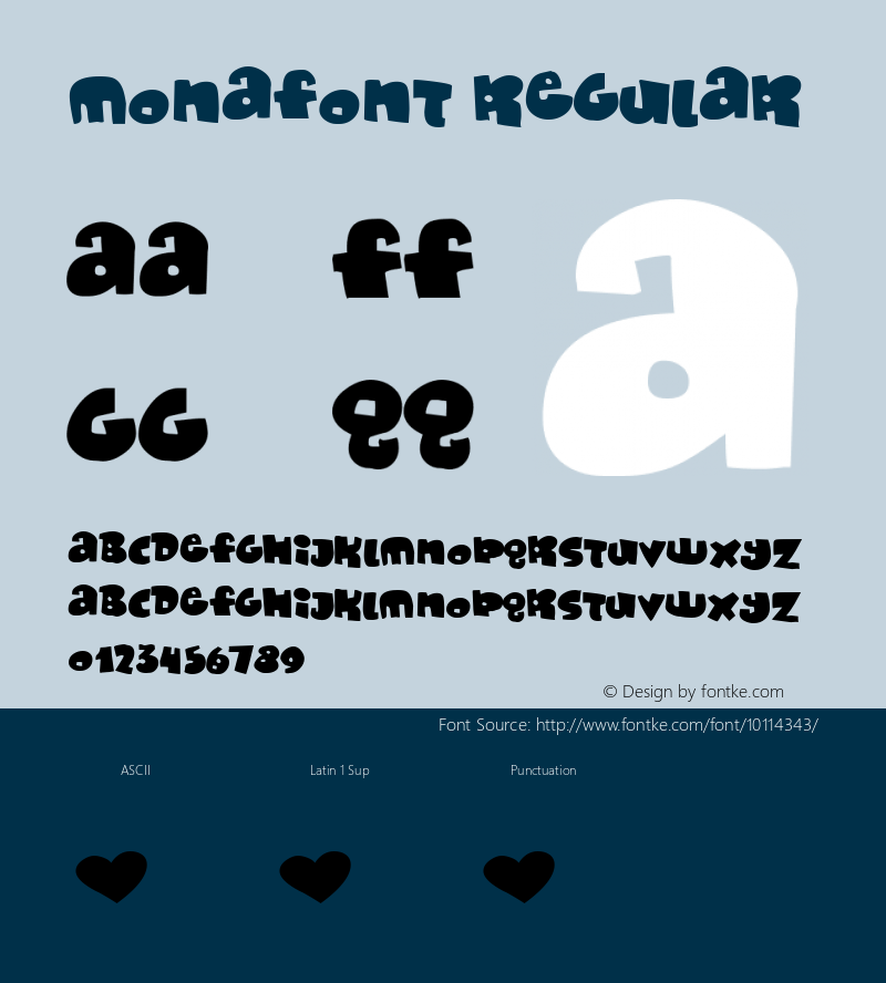 Monafont Regular 2 Font Sample