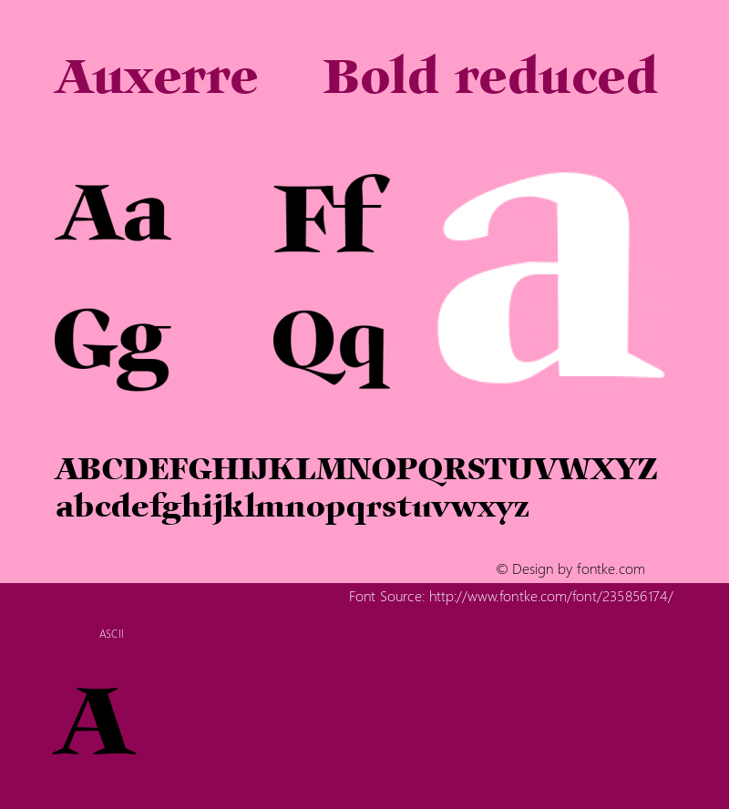 Auxerre 75 Bold reduced Version 1.007图片样张