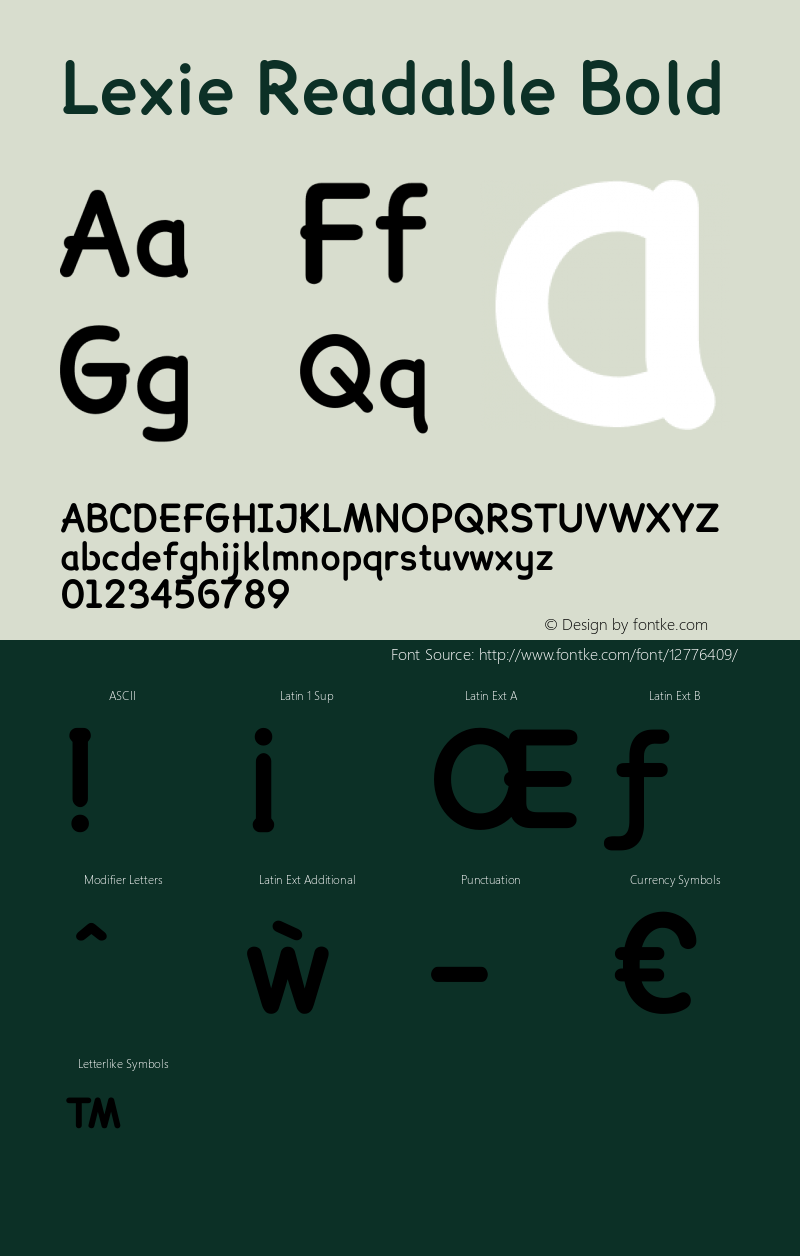 Lexie Readable Bold Lexie Readable Bold (v 5.2) by Keith Bates   •   © 2015   www.k-type.com Font Sample