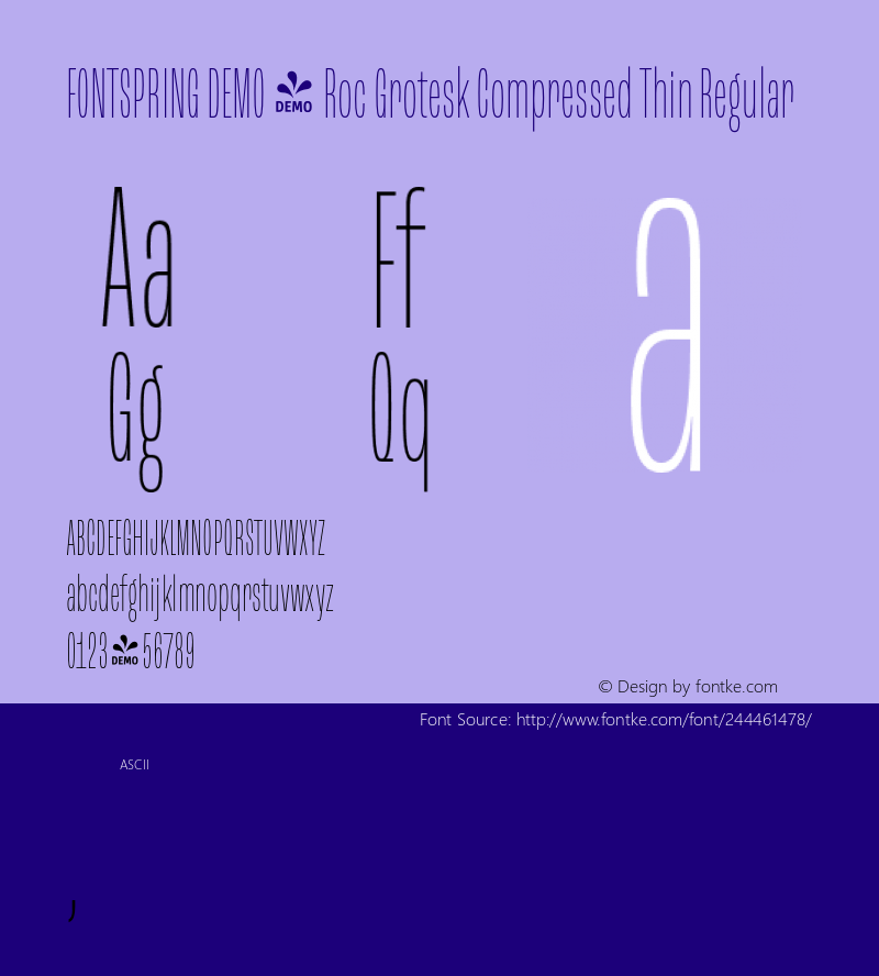 FSP DEMO - Rc Grtsk Cmprssd Thn Regular Version 1.000;PS 001.000;hotconv 1.0.88;makeotf.lib2.5.64775图片样张