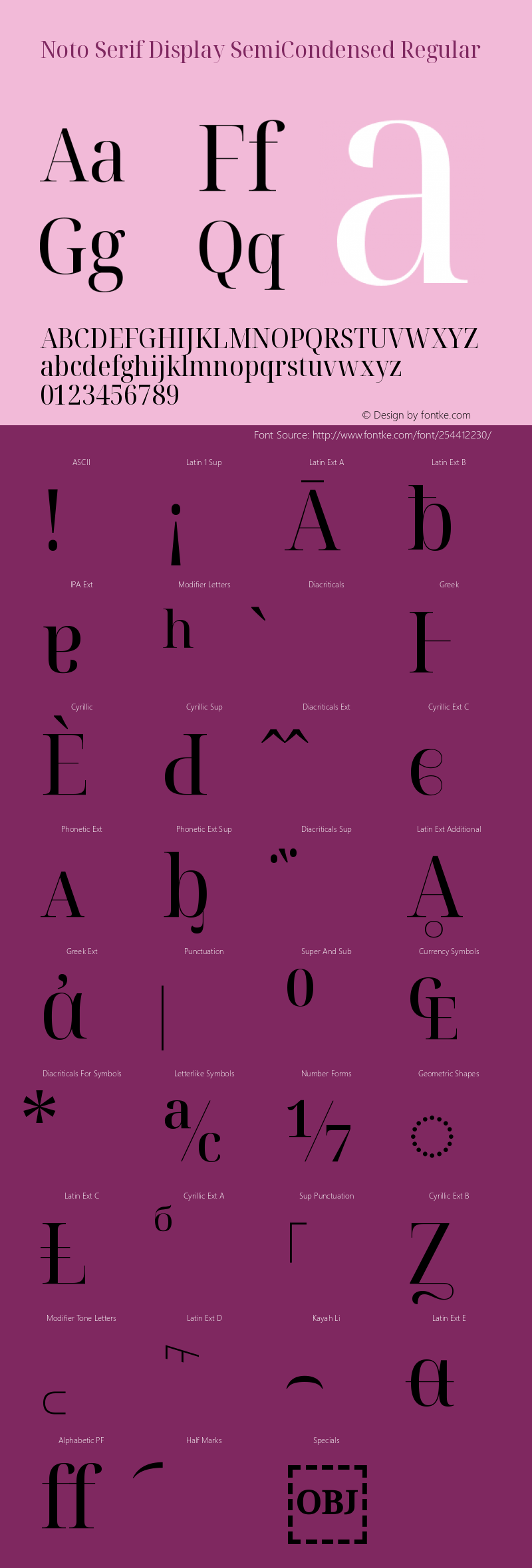 Noto Serif Display SemiCondensed Regular Version 2.003图片样张