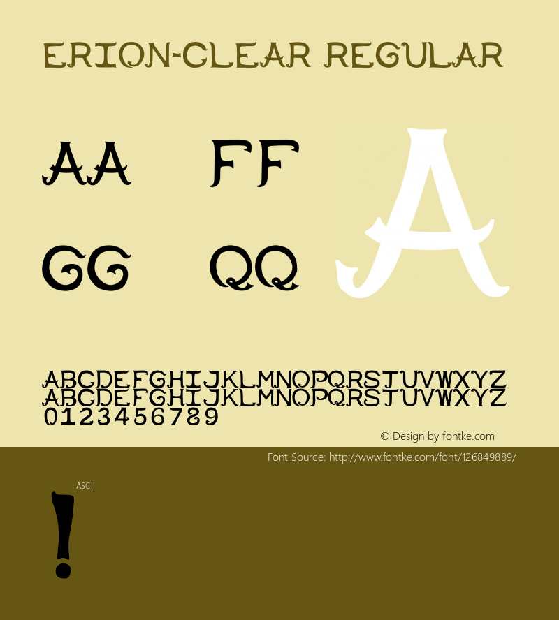 Erion-Clear Version 1.0 Font Sample