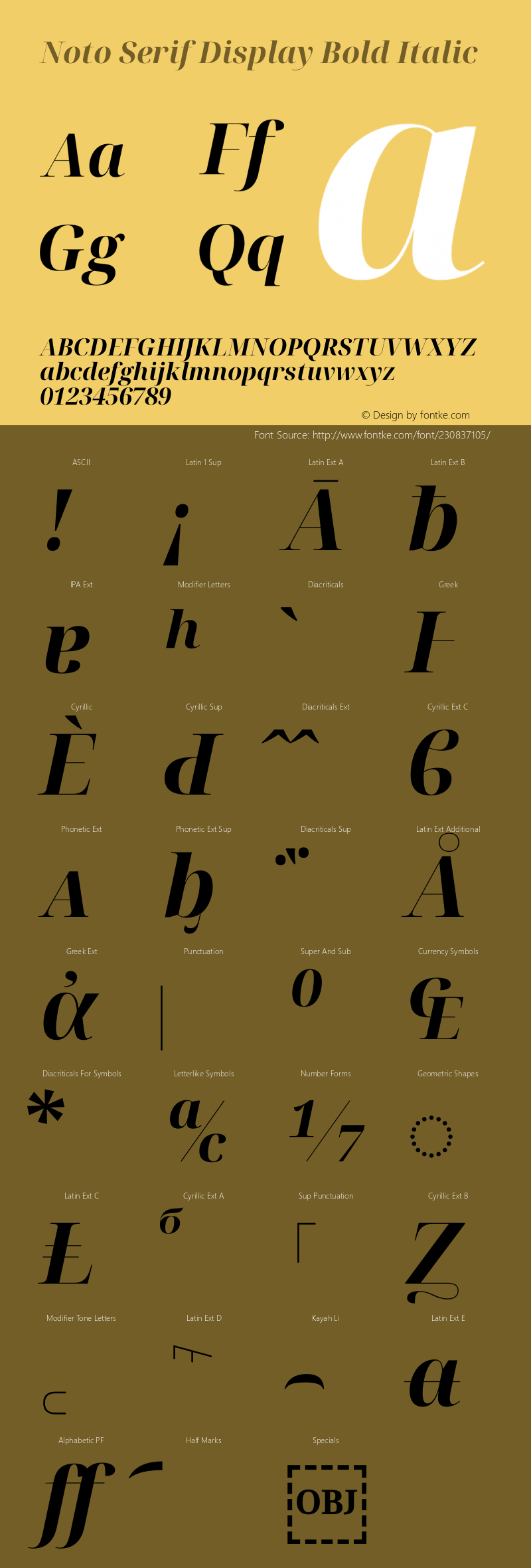 Noto Serif Display Bold Italic Version 2.007图片样张