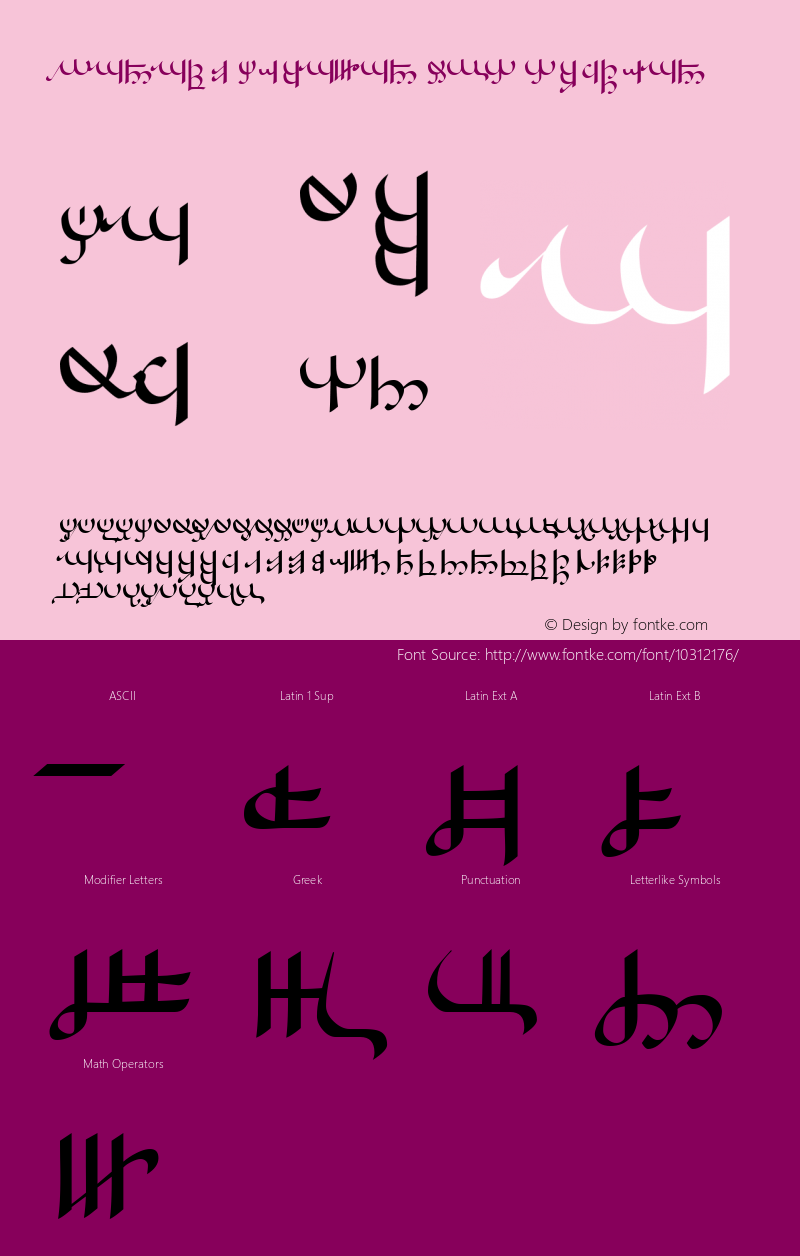 Sarati Eldamar LTR Regular 1.0 Font Sample