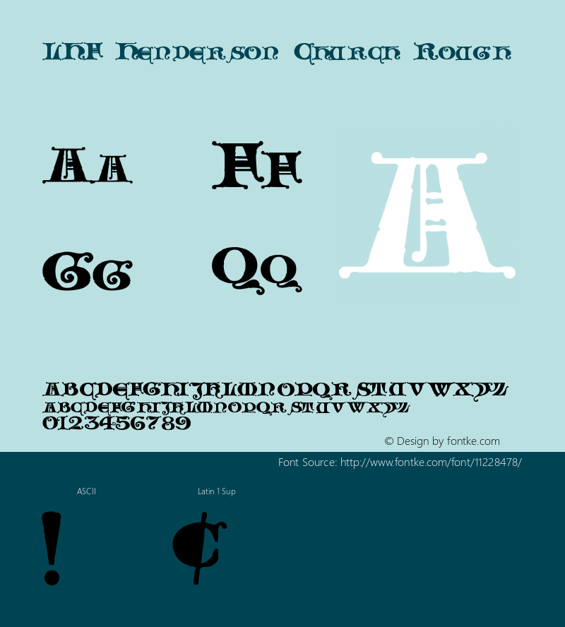 LHF Henderson Church Rough Version 001.001 Font Sample