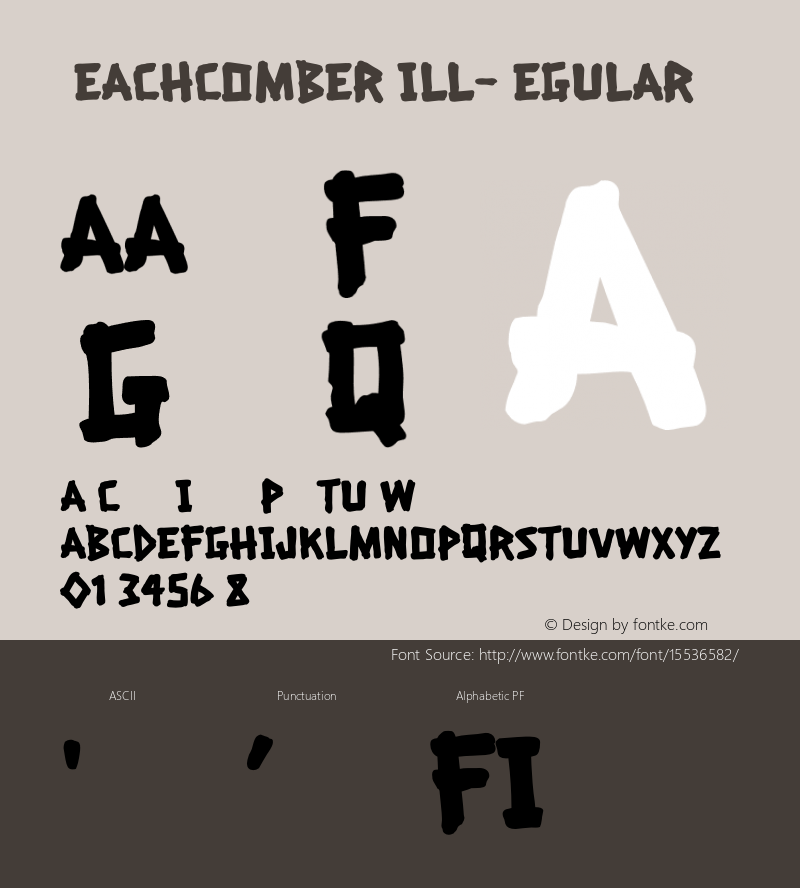 BeachcomberFill-Regular ☞ Version 001.000;com.myfonts.easy.sideshow.beachcomber.fill.wfkit2.version.3omG Font Sample