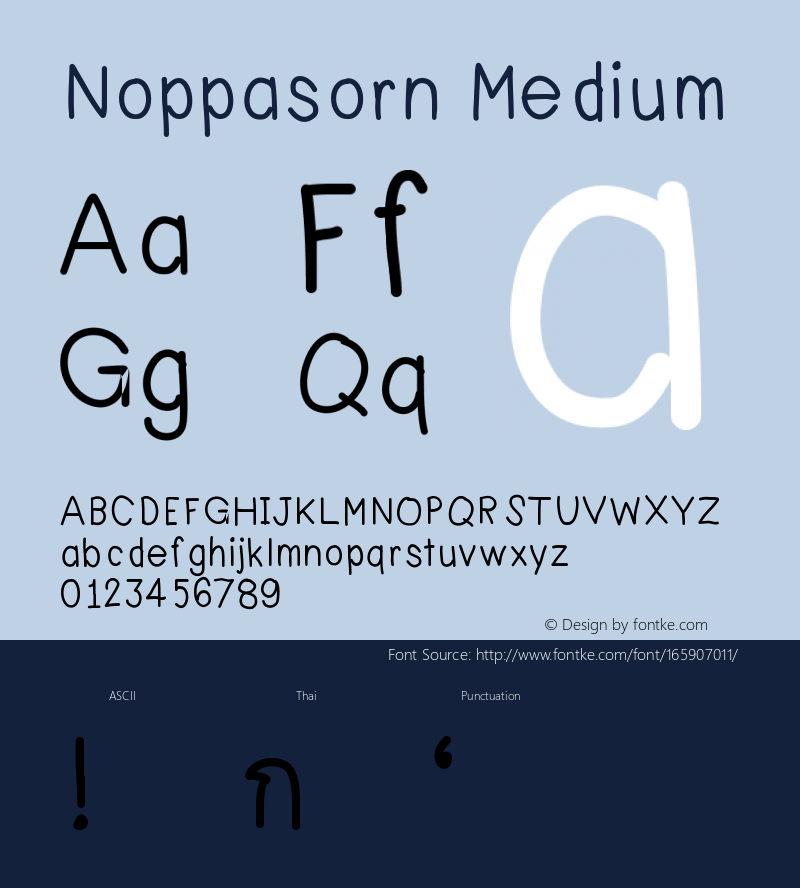 Noppasorn Version 001.000 Font Sample