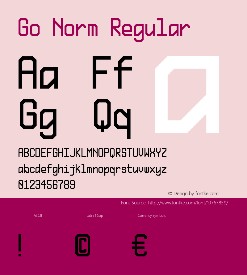 Go Norm Regular Version 1.0 Font Sample