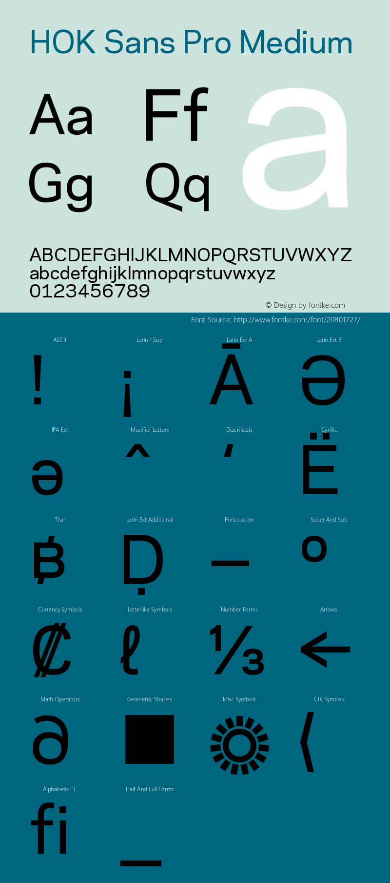 HOKSansPro-Medium Version 1.000 Font Sample