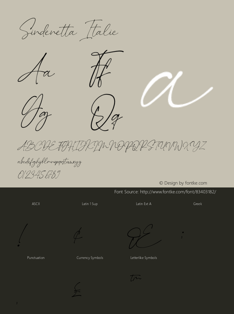 Sindenetta Italic Version 1.00;October 4, 2020;FontCreator 13.0.0.2683 64-bit Font Sample