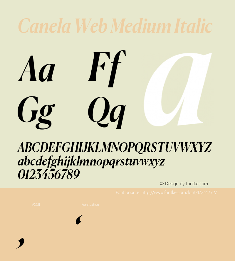 Canela Web Medium Italic Version 1.1 2016 Font Sample