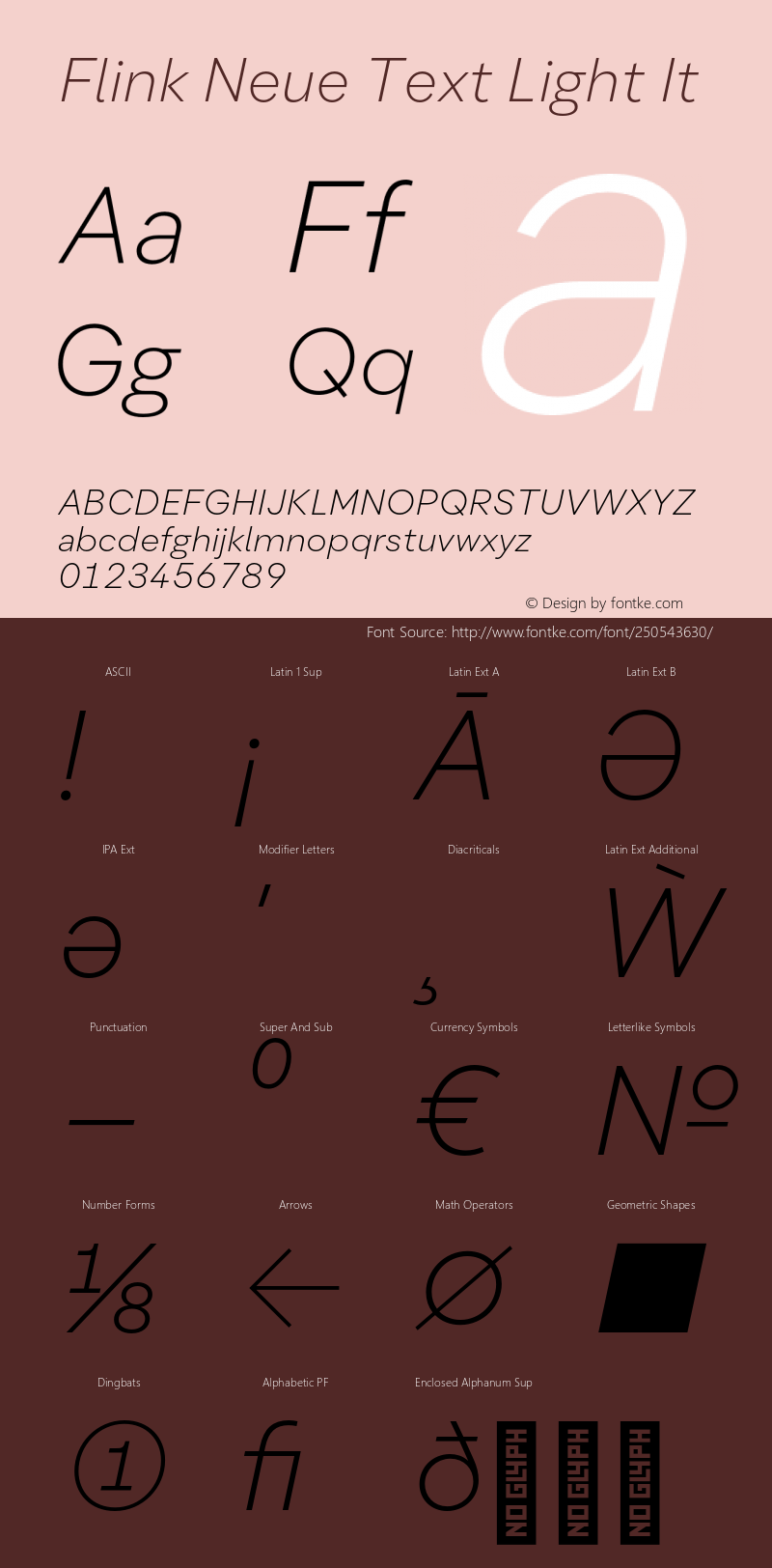 Flink Neue Text Light It Version 2.100;Glyphs 3.1.2 (3150)图片样张