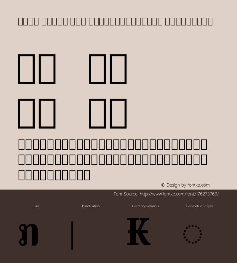 Noto Serif Lao ExtraCondensed ExtraBold Version 2.000图片样张