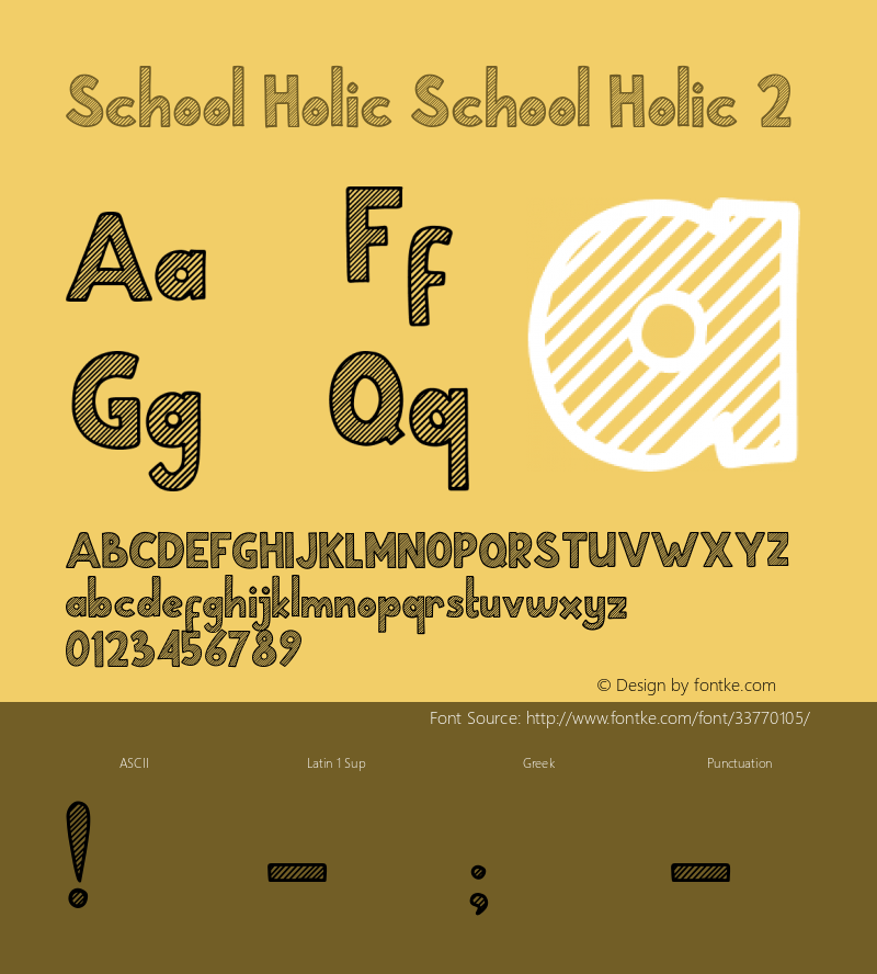 School Holic 2 School Holic 2 Version 1.00;July 13, 2019;FontCreator 11.5.0.2427 64-bit Font Sample