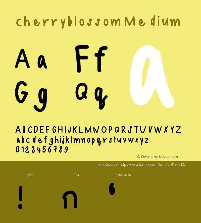 cherryblossom Version 001.000 Font Sample