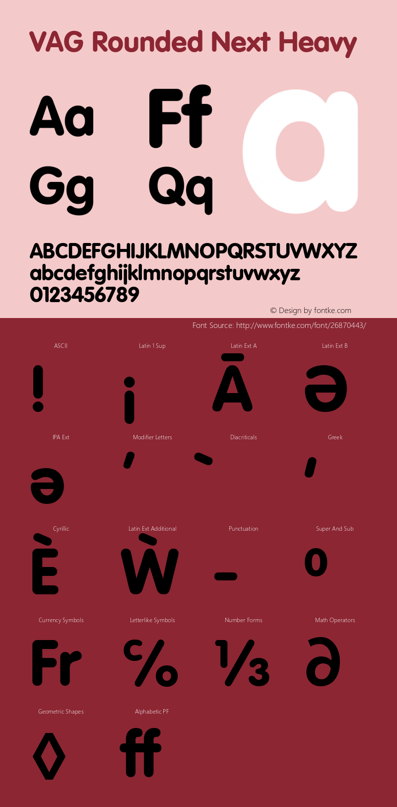 VAG Rounded Next Heavy Version 1.00, build 24, s3 Font Sample