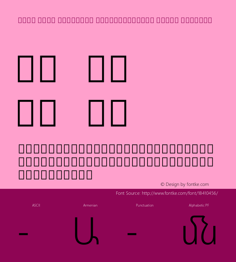 Noto Sans Armenian SemiCondensed Light Regular Version 1.901 Font Sample