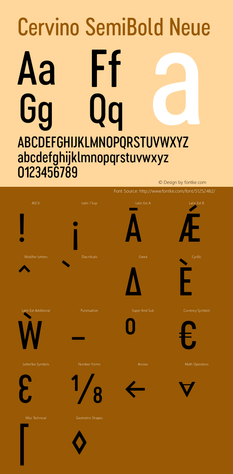 Cervino SemiBold Neue Version 1.000;hotconv 1.0.109;makeotfexe 2.5.65596 Font Sample