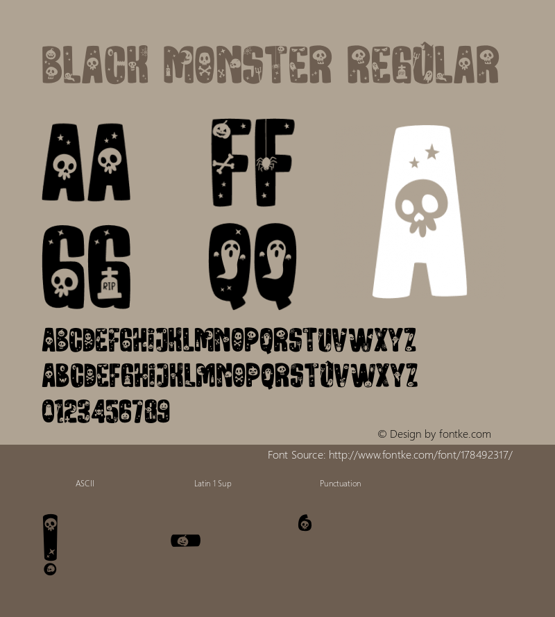 Black Monster Version 1.00;July 28, 2021;FontCreator 12.0.0.2525 64-bit图片样张