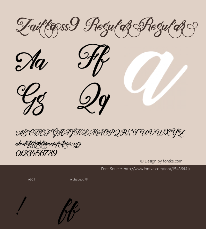 Zailla ss9 Regular Regular 1.000 Font Sample