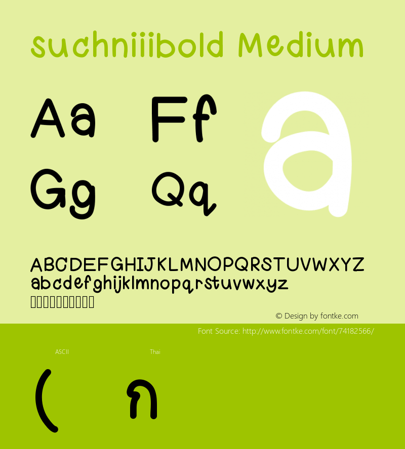 suchniiibold Version 001.000 Font Sample