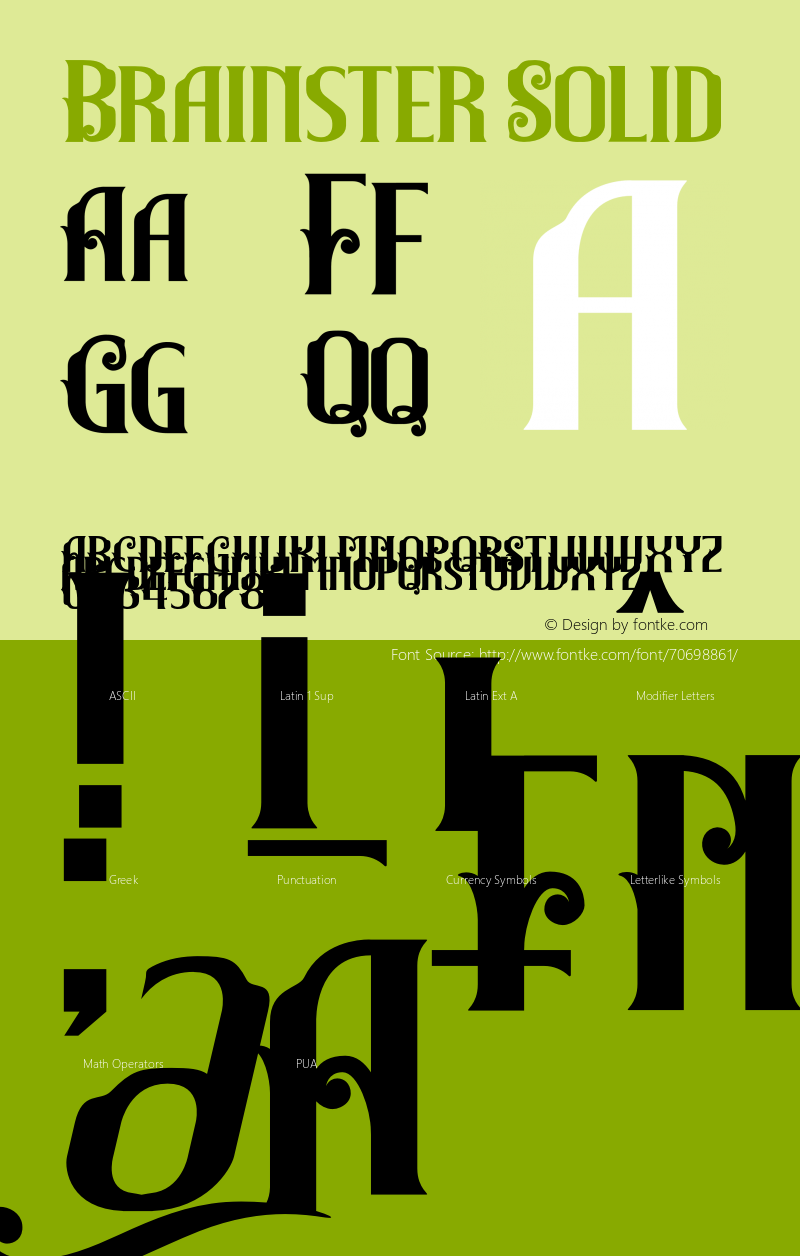 Brainster Solid Version 1.00;February 28, 2020;FontCreator 12.0.0.2547 64-bit Font Sample