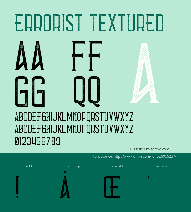 Errorist Textured Version 1.002;Fontself Maker 3.0.0-3 Font Sample