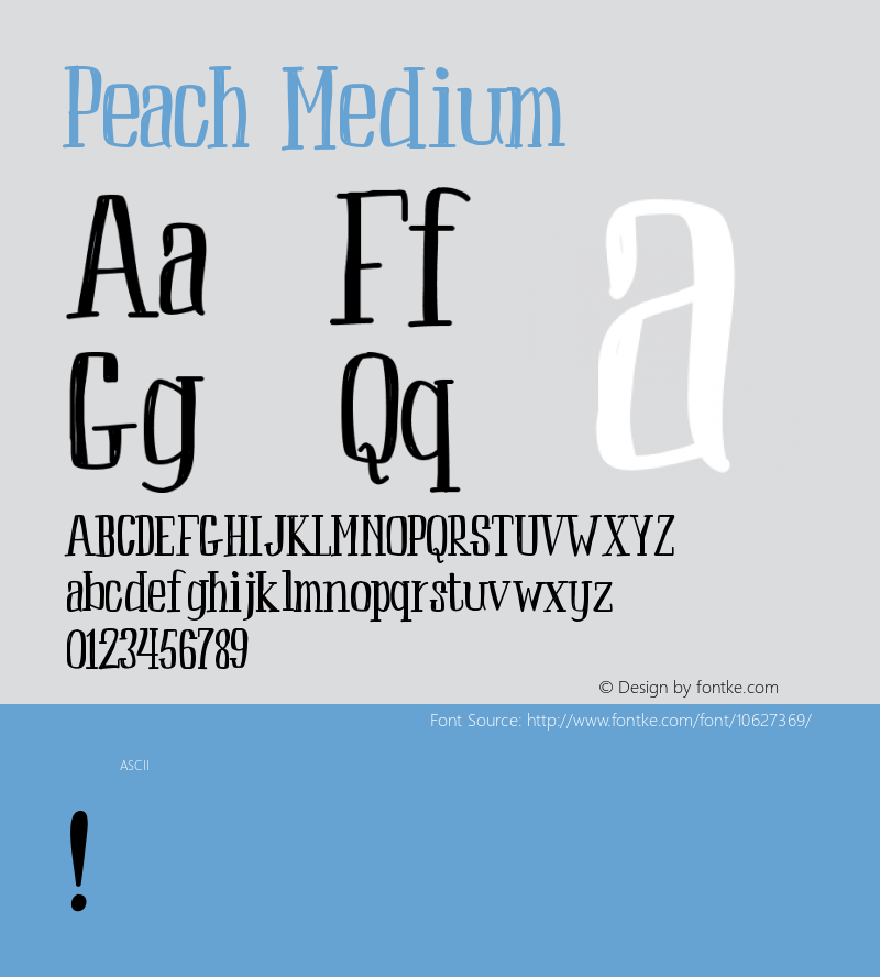 Peach Medium Version 001.000 Font Sample