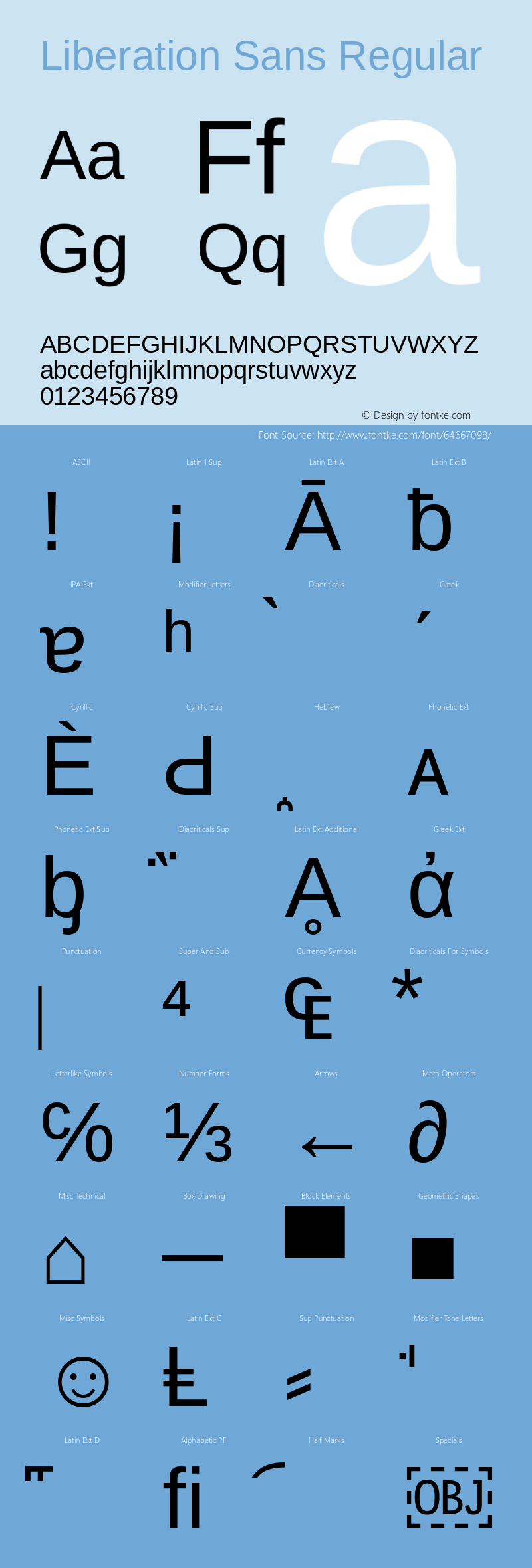 Liberation Sans Version 2.00.5 Font Sample