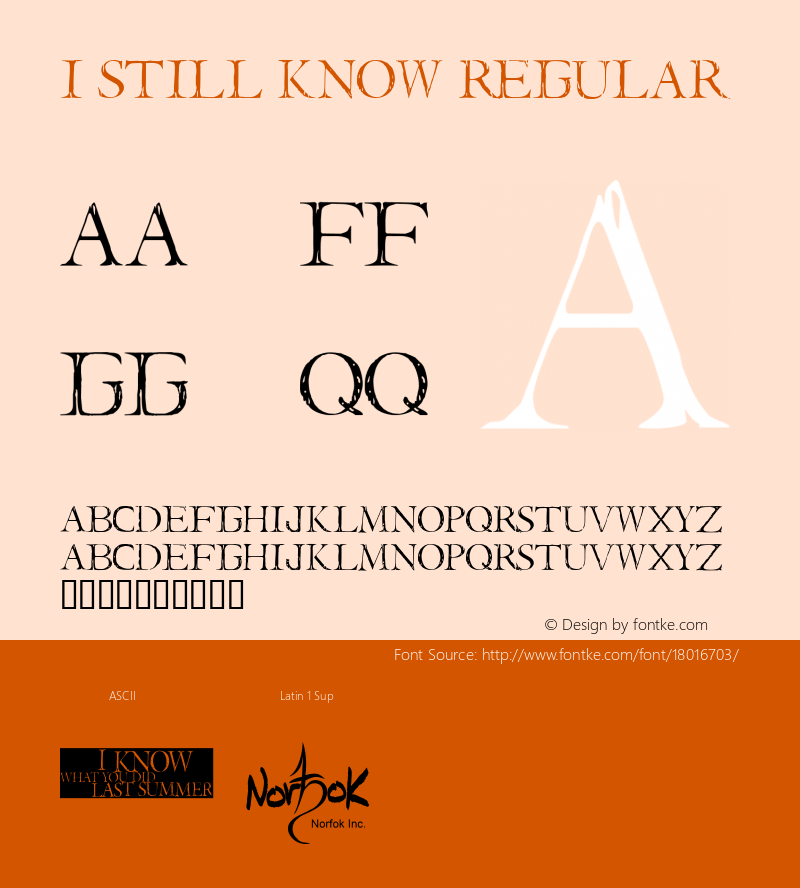 I Still Know Regular 1.1 Font Sample