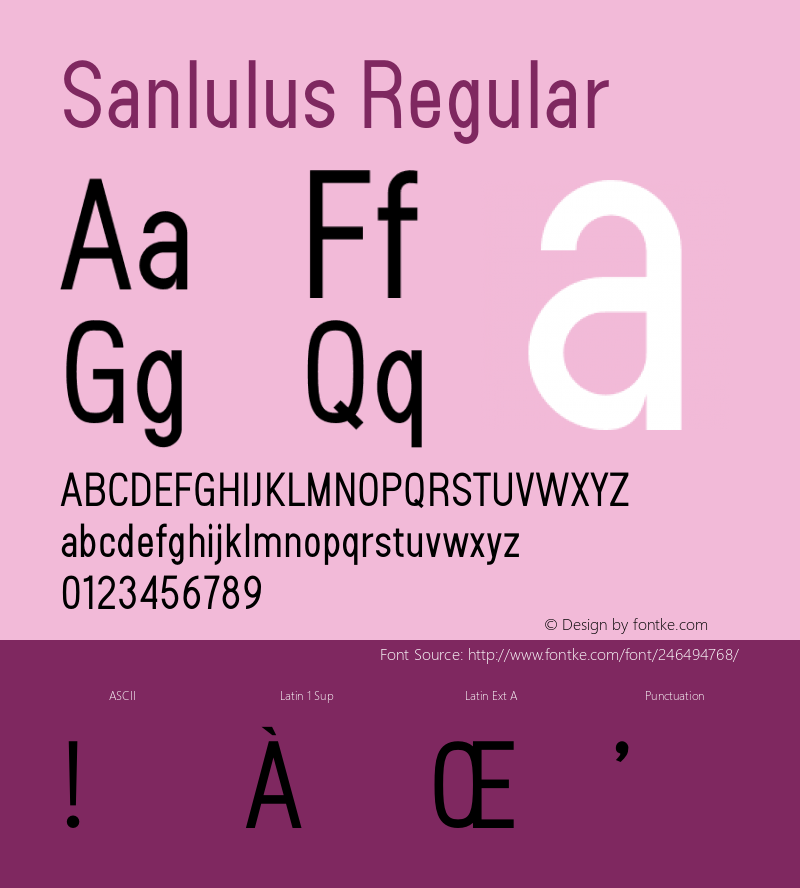 Sanlulus Version 1.006;Fontself Maker 3.5.1图片样张