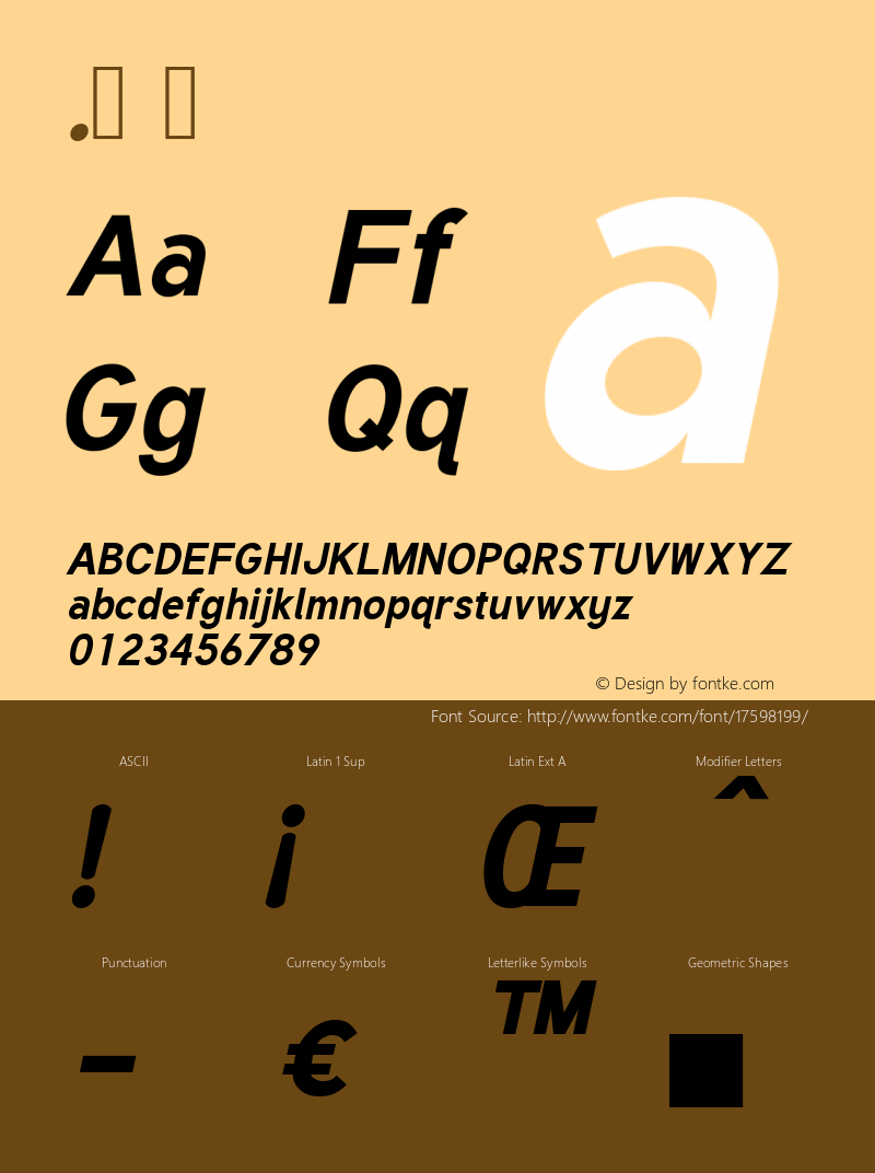 .  Version 001.280 Font Sample